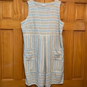 J.Jill Love Linen Striped Dress XL